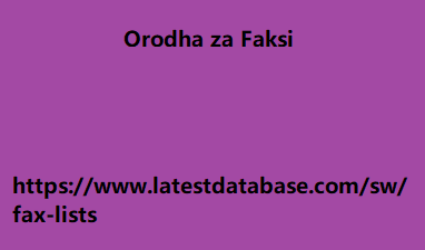 Orodha za Faksi