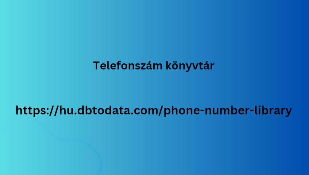 Telefonszám könyvtár