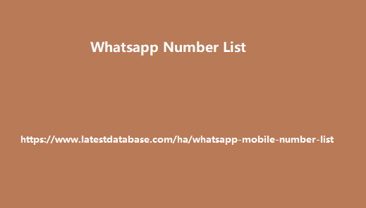 Whatsapp Number List