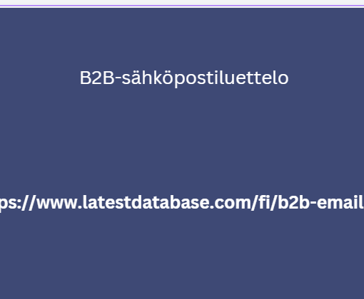 B2B-sähköpostiluettelo