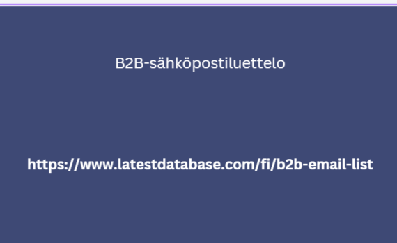 B2B-sähköpostiluettelo