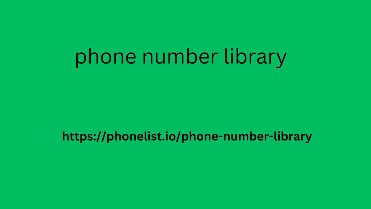 phone number library