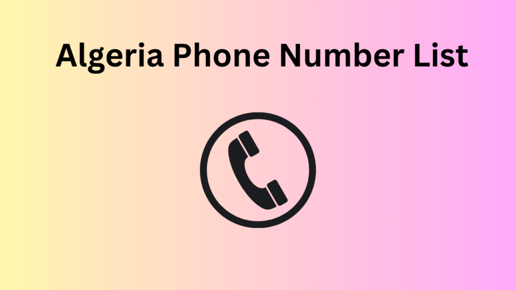 Algeria Phone Number List