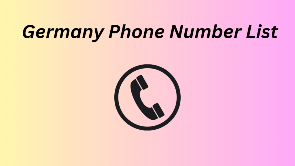 Germany Mobile Number List