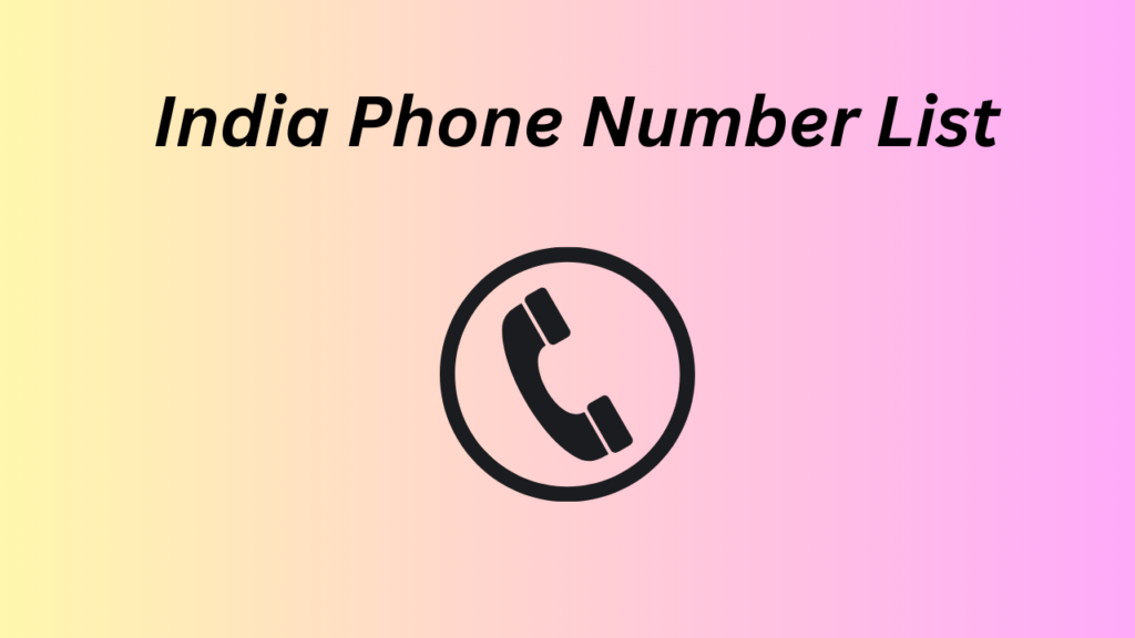 India Phone Number List