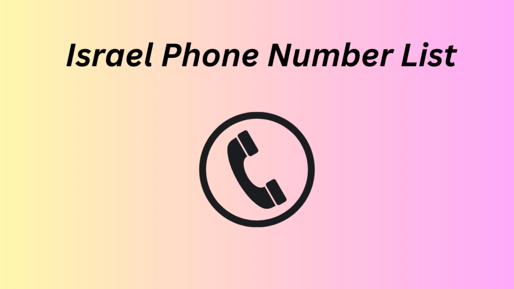 Israel Phone Number List