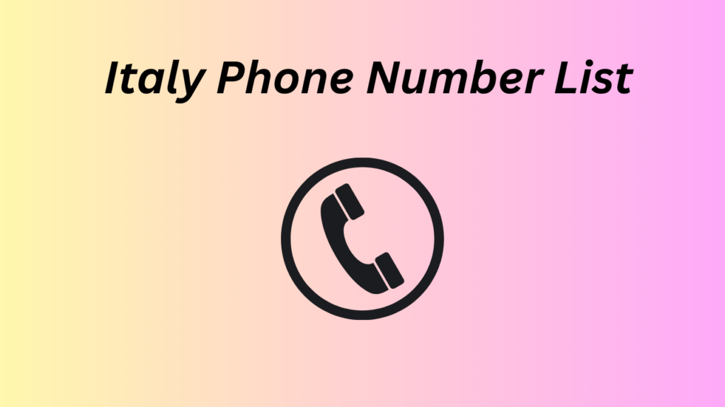 Italy Phone Number List