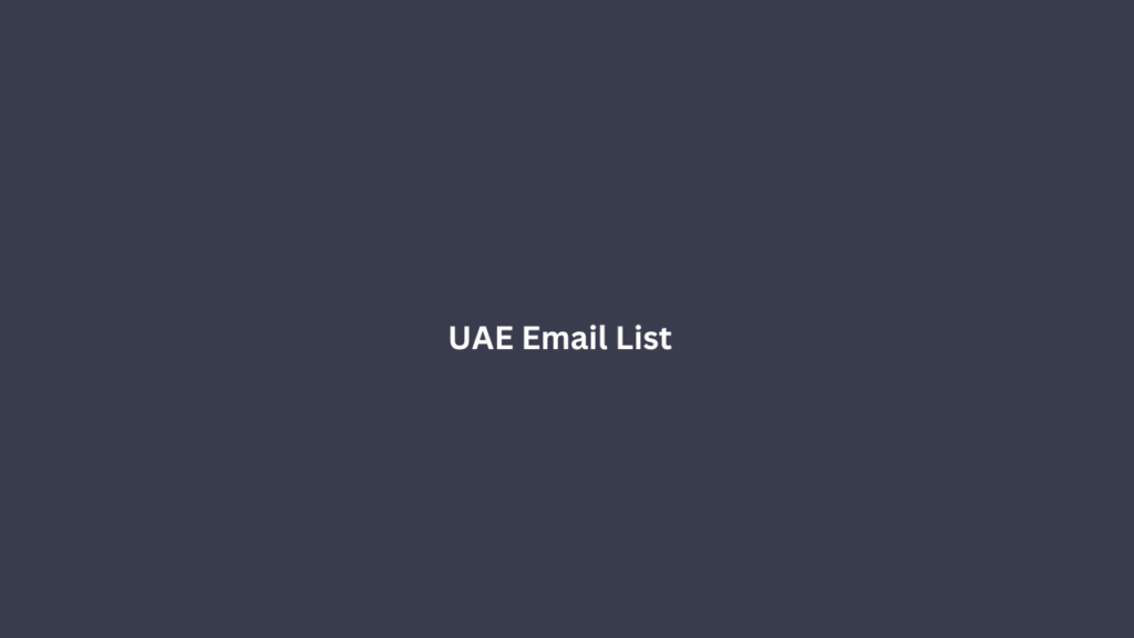 UAE Email List