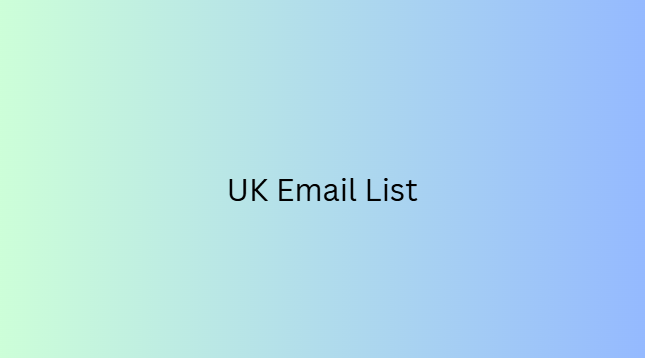 UK Email List